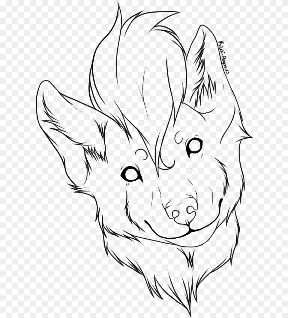 Shhh Lineart Wolf Head Lineart, Gray Free Transparent Png