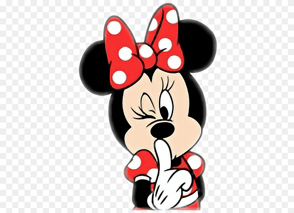 Shhh Minniemouse Minniedisney Minnie Cartoon Cartoondis, Sticker, Baby, Person Free Transparent Png