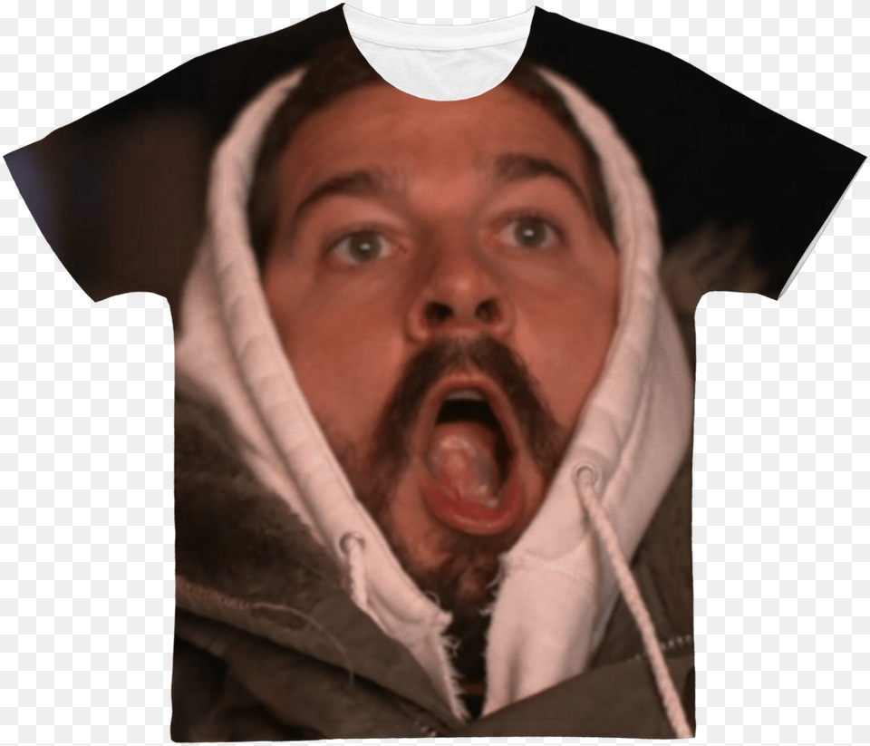 Shia Labeouf Classic Sublimation Adult T Shirt Shia Labeouf Face, Head, Person, Male, Man Png