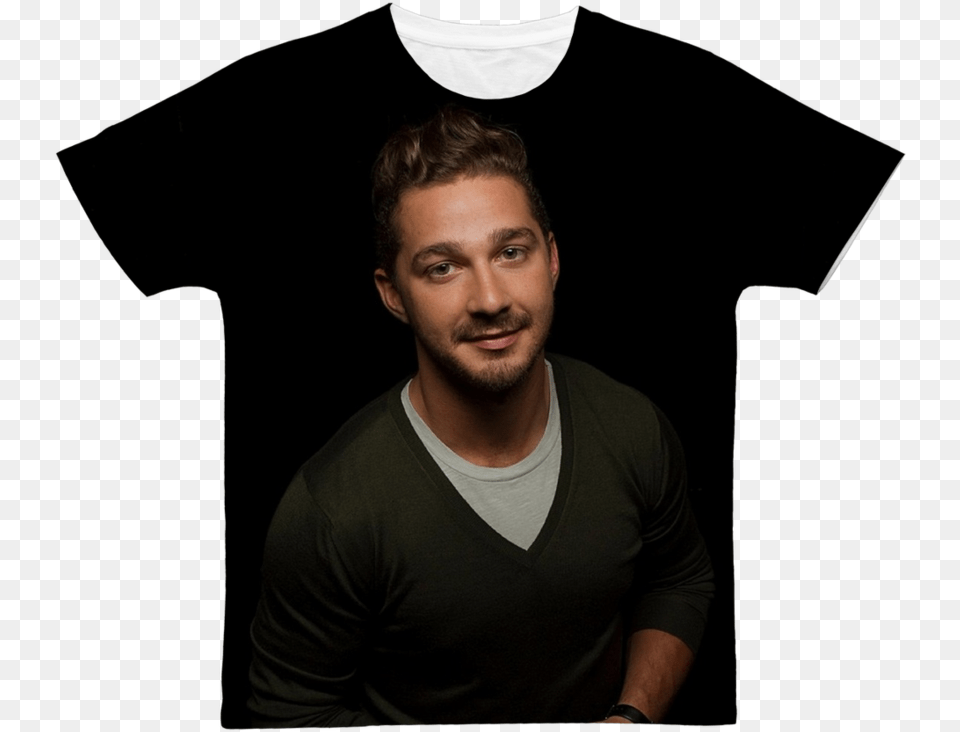 Shia Labeouf Classic Sublimation Adult T Shirtclass Man, Person, T-shirt, Male, Clothing Free Png
