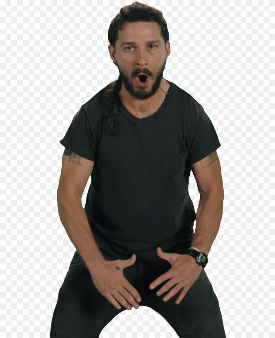 Shia Labeouf Image Just Do It Meme Transparent, Adult, Face, Head, Male Png