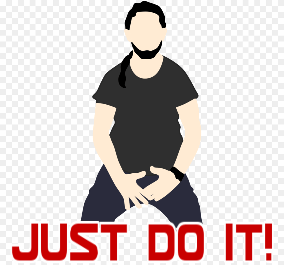 Shia Labeouf Just Do It By Bethabomb Shia Labeouf Just Do It Drawing, Clothing, T-shirt, Adult, Male Free Transparent Png