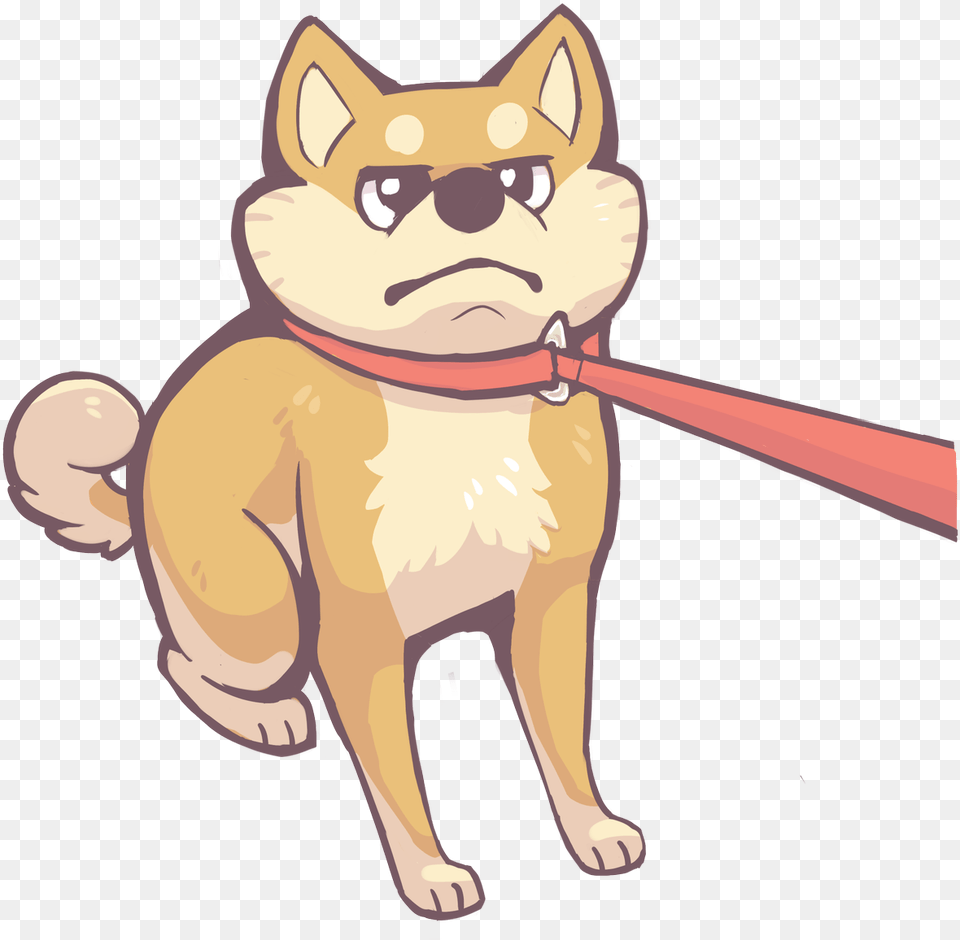 Shiba Dog Cartoon Shiba Sticker Animated Leash, Baby, Person, Baseball, Baseball Bat Free Png Download