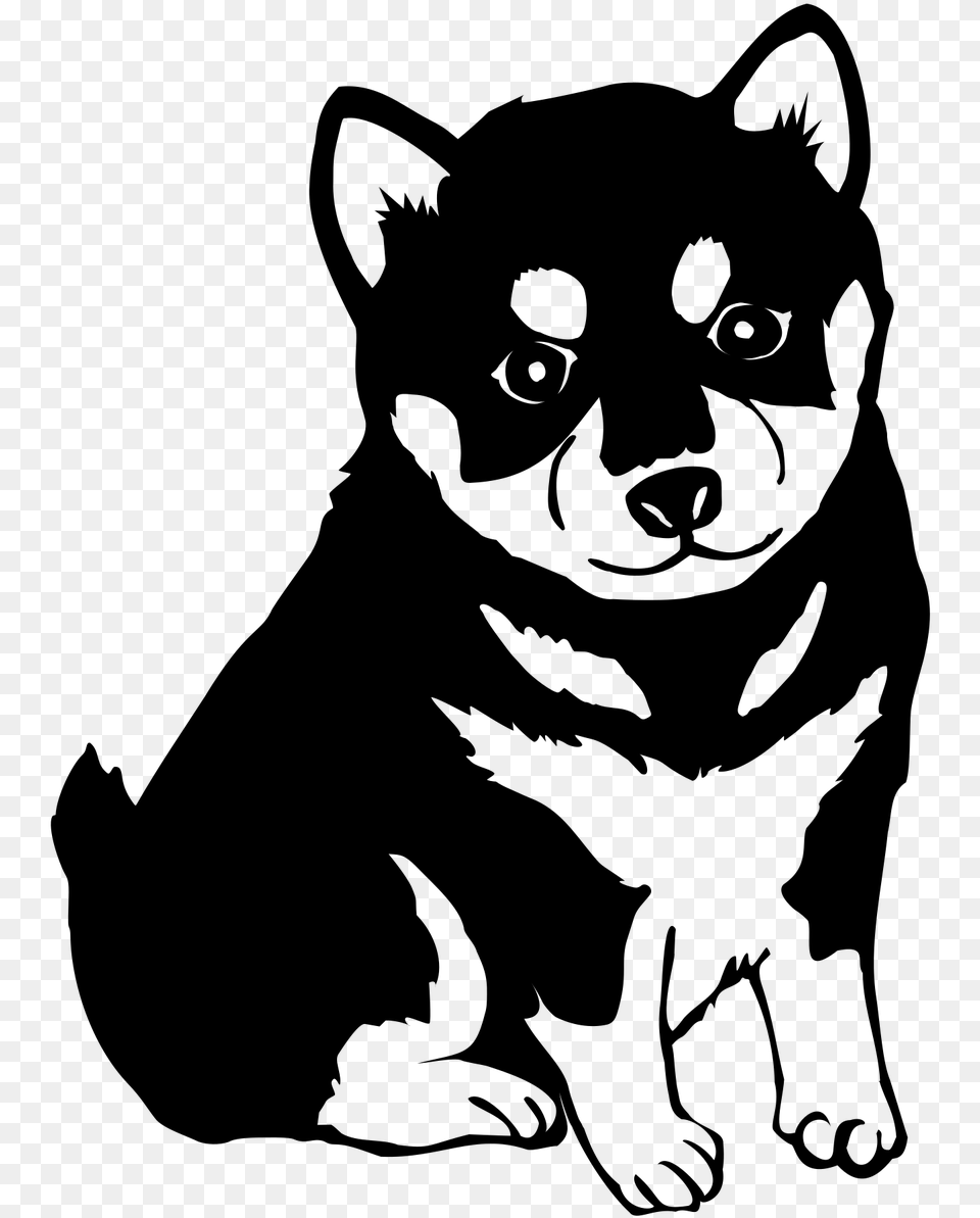 Shiba Inu Clip Art, Gray Png