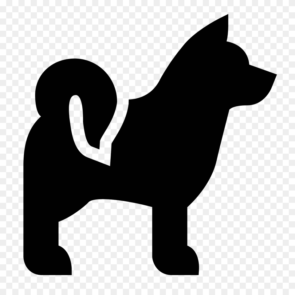 Shiba Inu Filled Icon, Gray Free Transparent Png