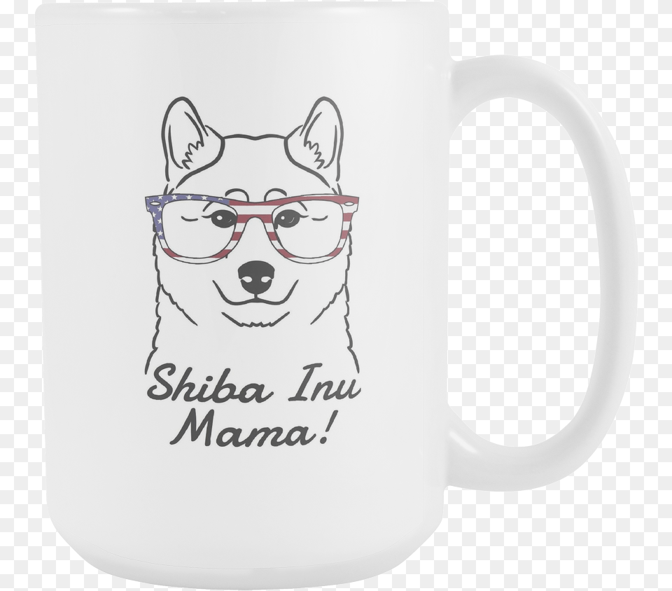 Shiba Inu Mama Sheepdog Mama Tote Bag, Cup, Accessories, Glasses, Face Free Png