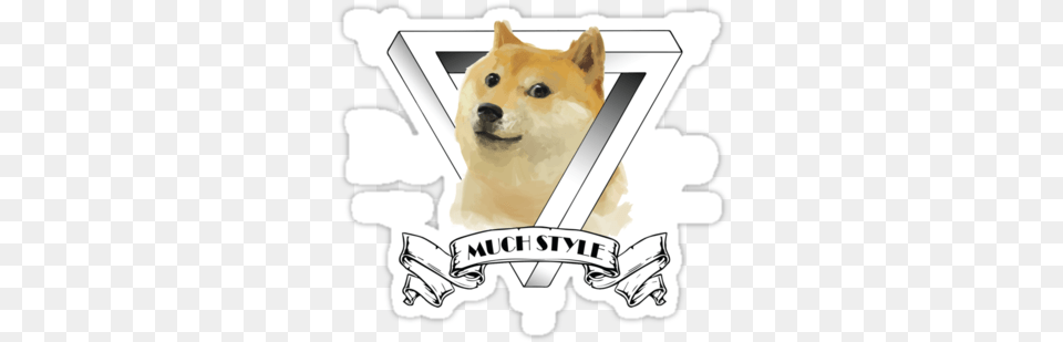 Shibe Doge Triangle Tee Dark Shibe Transparent Background T Shirt, Animal, Canine, Dog, Husky Png Image