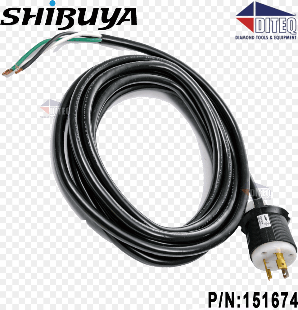 Shibuya Power Cord R 22r Drill, Adapter, Electronics, Cable, Appliance Free Png Download