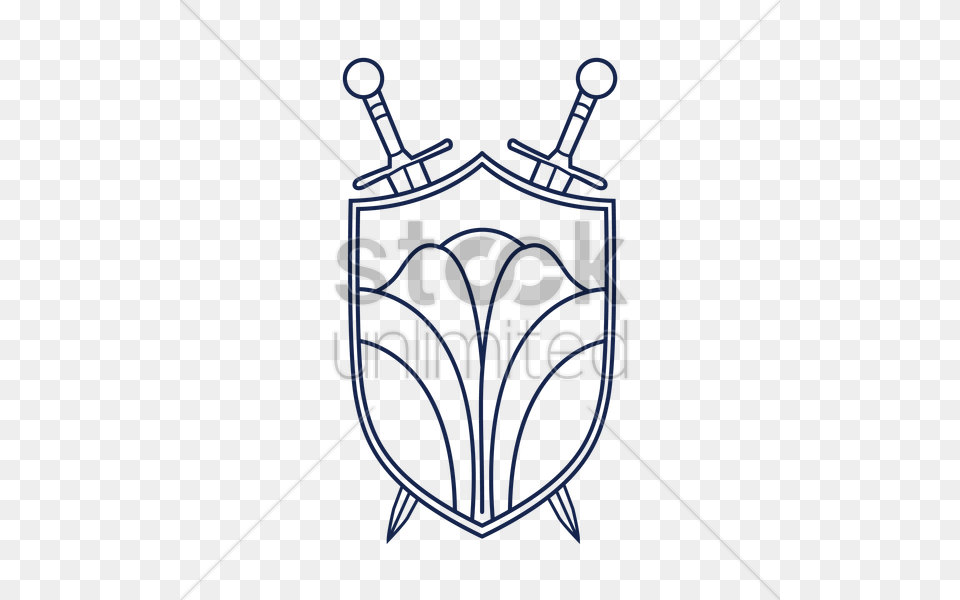 Shield And Crossed Swords Vector Image, Armor, Bow, Weapon Free Transparent Png