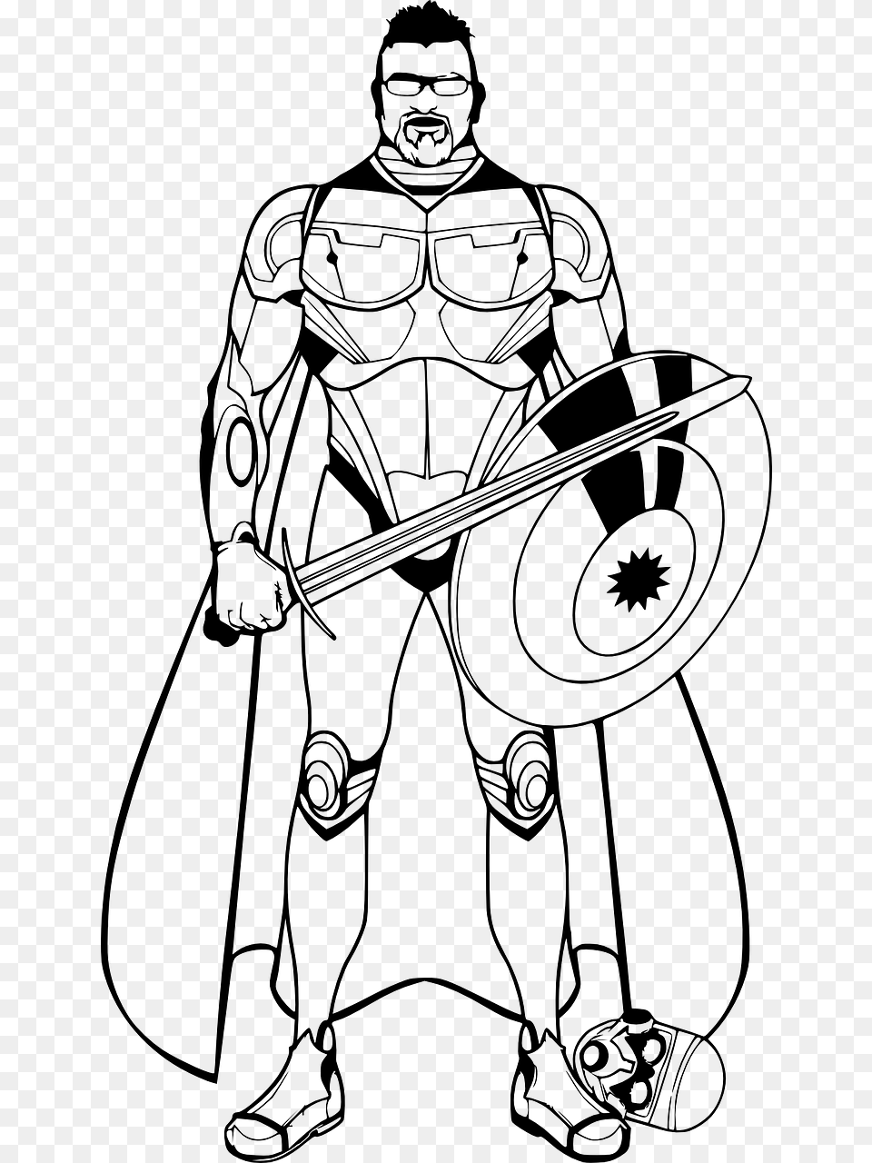 Shield And Sword, Gray Free Transparent Png