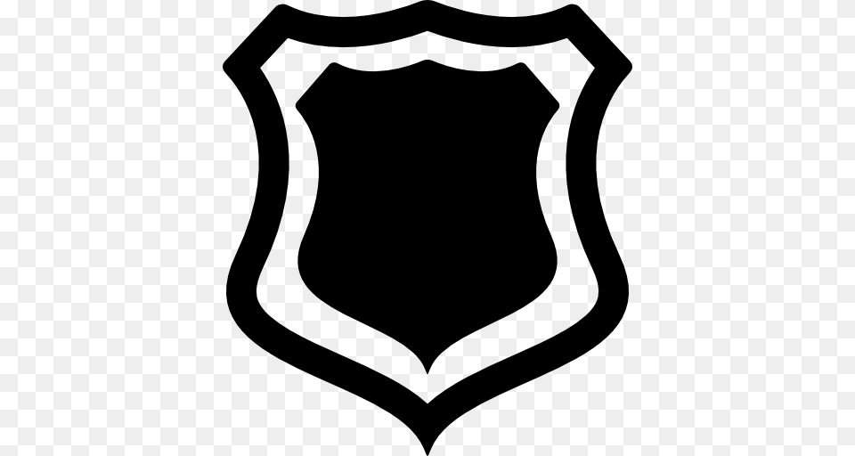 Shield Badge With Outline, Armor Png Image