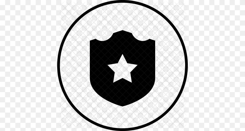 Shield Batch Star Safe Badge Sheriff Police Icon, Pattern, Home Decor, Person Free Png Download