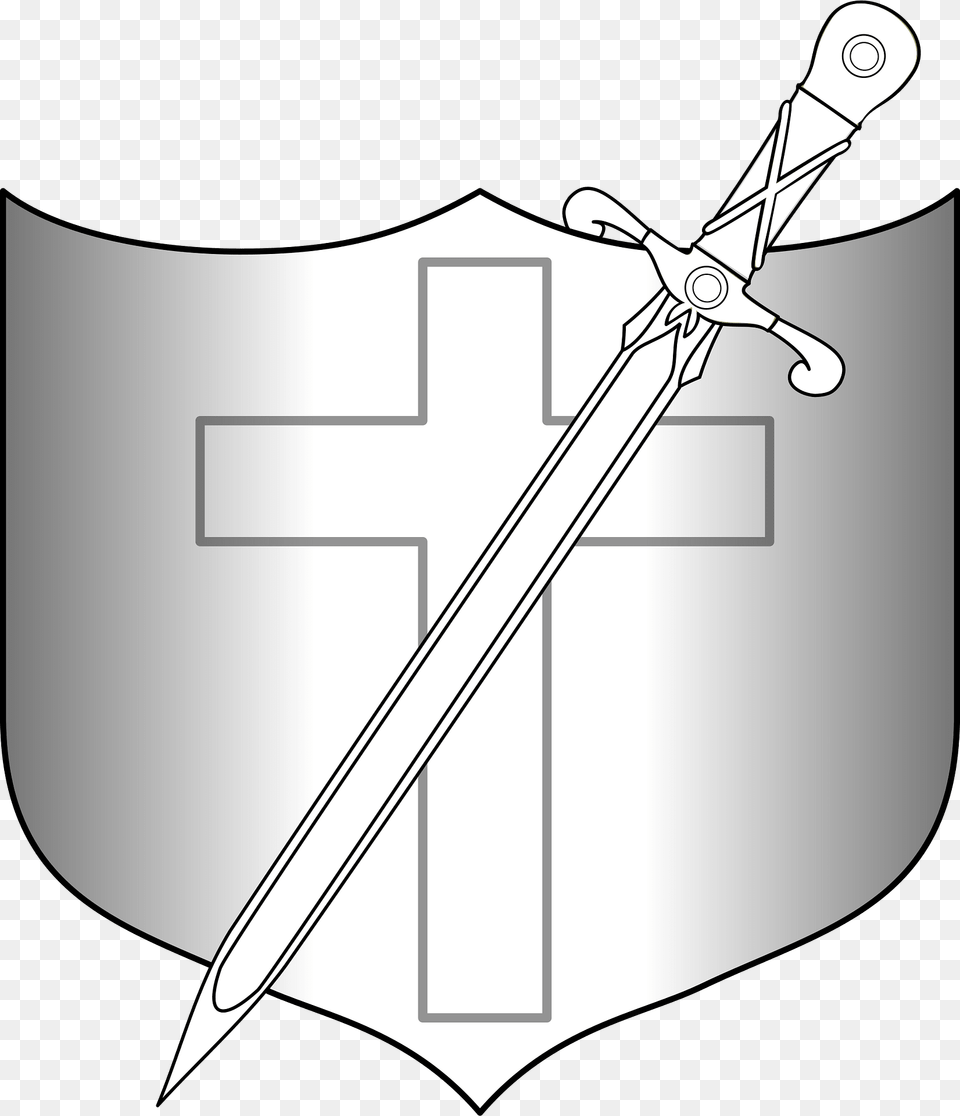 Shield Clipart, Sword, Weapon, Armor, Blade Free Png Download