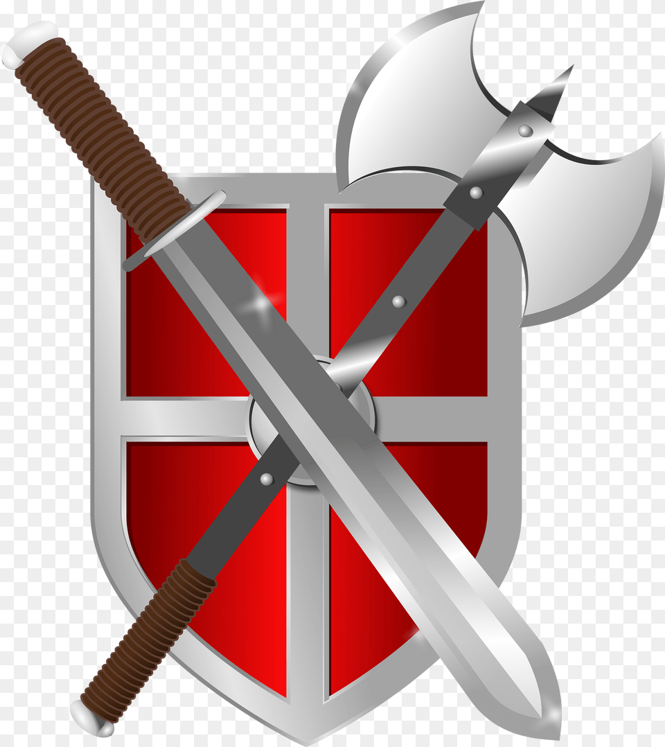 Shield Clipart, Armor, Sword, Weapon, Blade Free Png Download