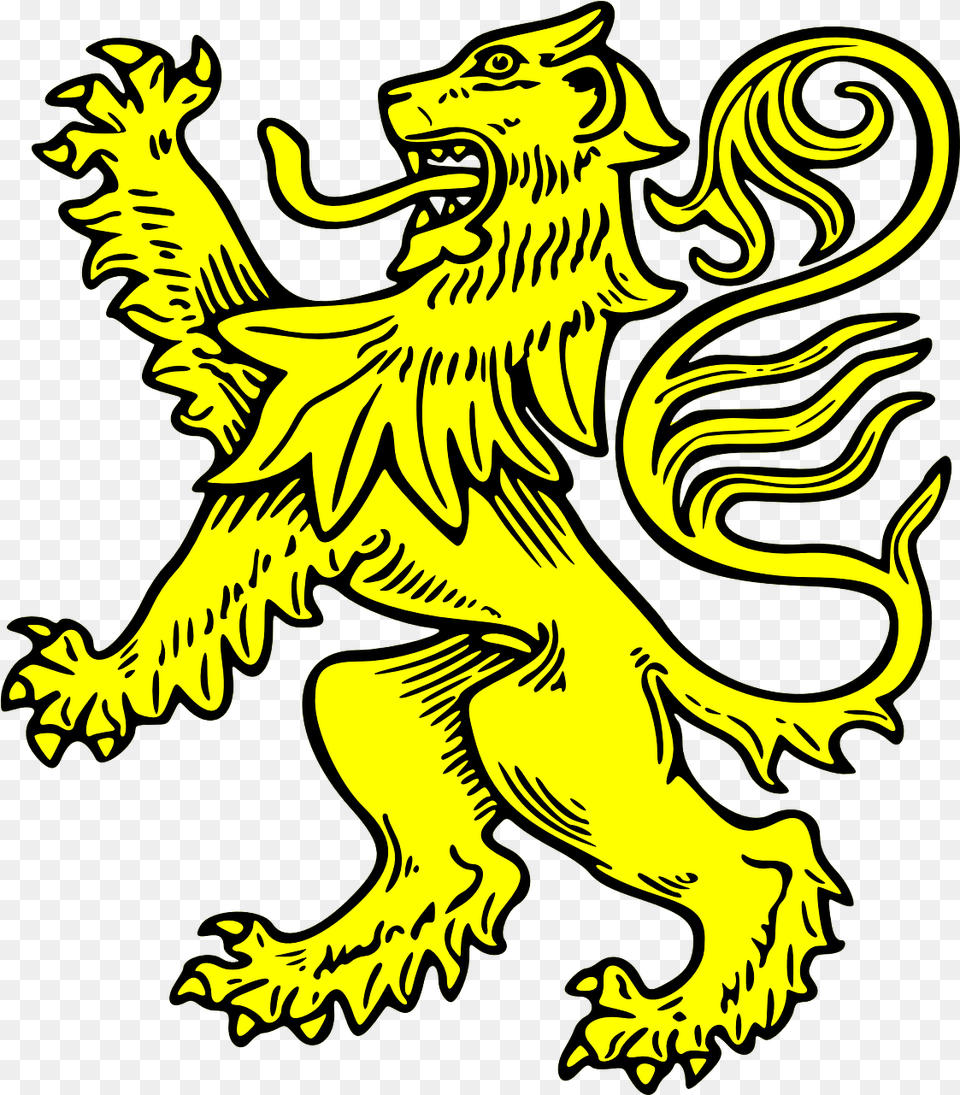 Shield Gold Coat Free Vector Graphic On Pixabay Heraldic Lion Rampant, Animal, Dinosaur, Reptile, Dragon Png