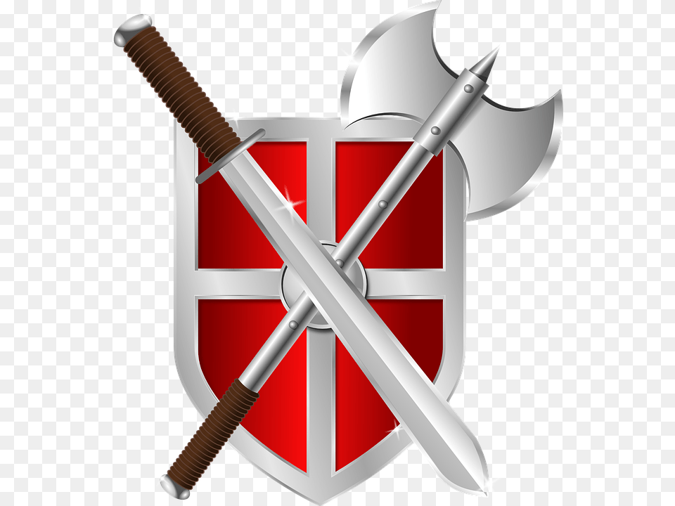 Shield Group With Items, Sword, Weapon, Armor, Blade Png
