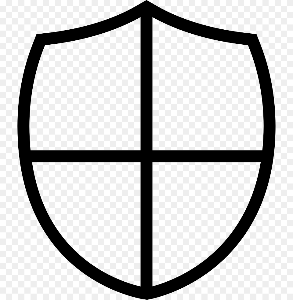 Shield Little Shape With A Cross Svg Icon Forma De Un Escudo, Armor, Bow, Weapon Png Image