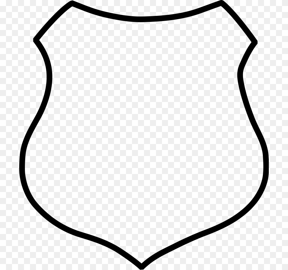 Shield Outline, Gray Png