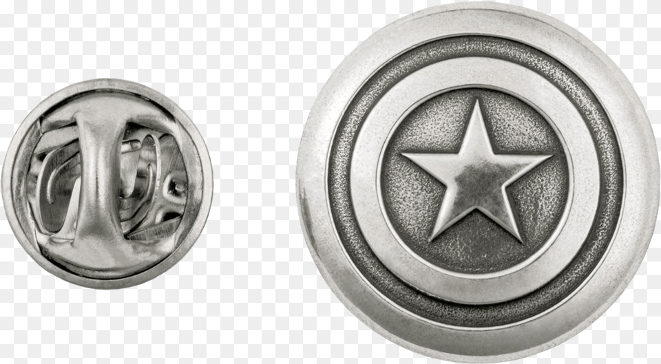 Shield Pewter Lapel Pin Captain America Lapel Pin, Accessories Free Transparent Png