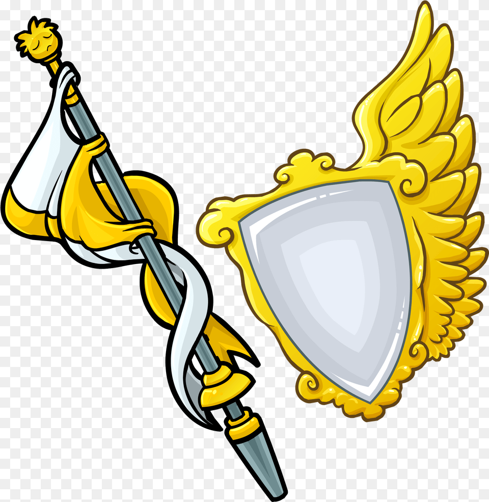 Shield Shield And Staff, Device, Grass, Lawn, Lawn Mower Free Transparent Png