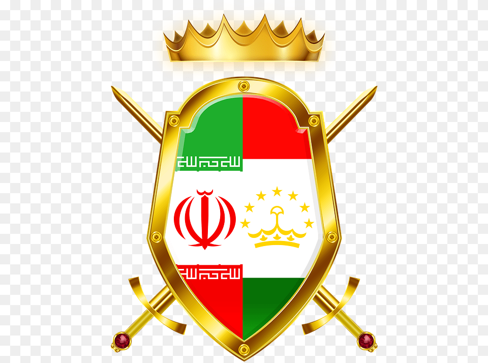 Shield Sword Flag Iran Tajikistan Afghanistan, Armor, Logo, Smoke Pipe Free Png