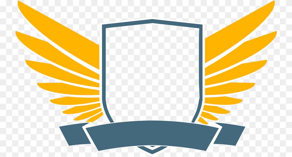 Shield Wing Vector Black And White Wing Shield Logo, Badge, Emblem, Symbol, Blade Png Image