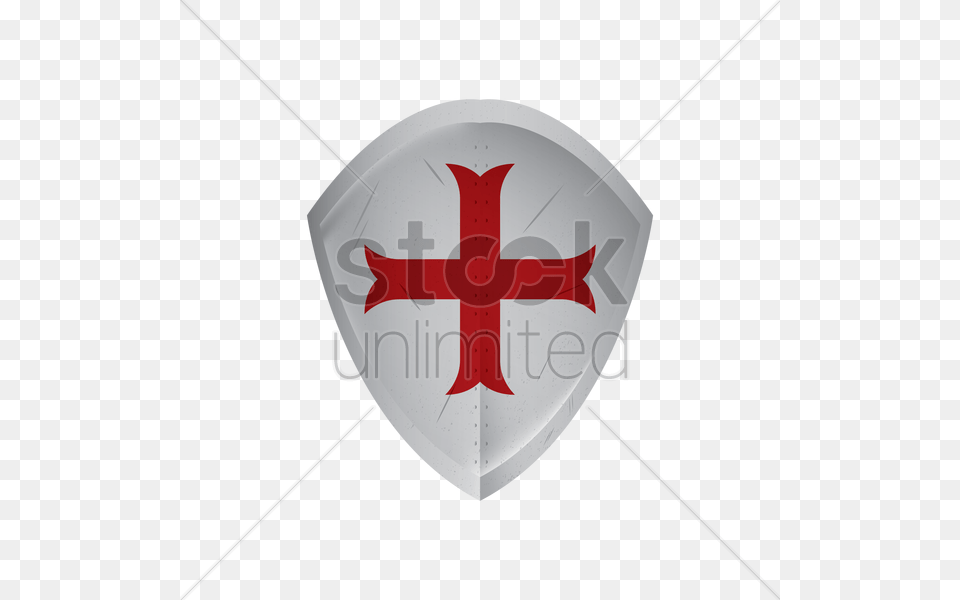 Shield With Cross Vector Image, Armor Png