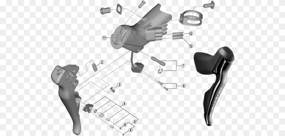 Shifter Exploded View Header Shimano, Appliance, Blow Dryer, Device, Electrical Device Png