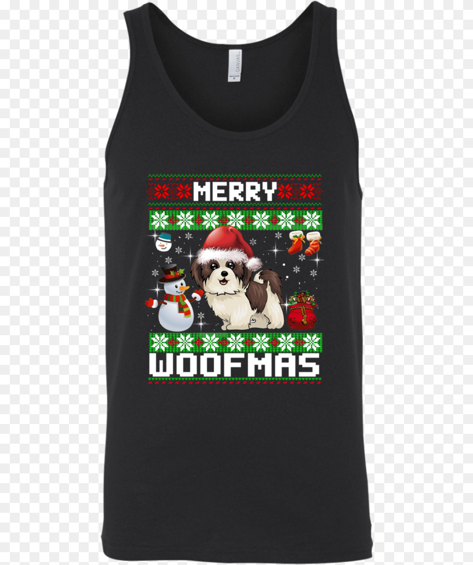 Shih Tzu Merry Woofmas Christmas Sweatshirt Unisex No Scrubs Buster Shirt, Clothing, T-shirt, Tank Top, Nature Png