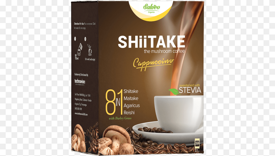 Shiitake Coffee, Advertisement, Cup, Poster, Fungus Free Transparent Png