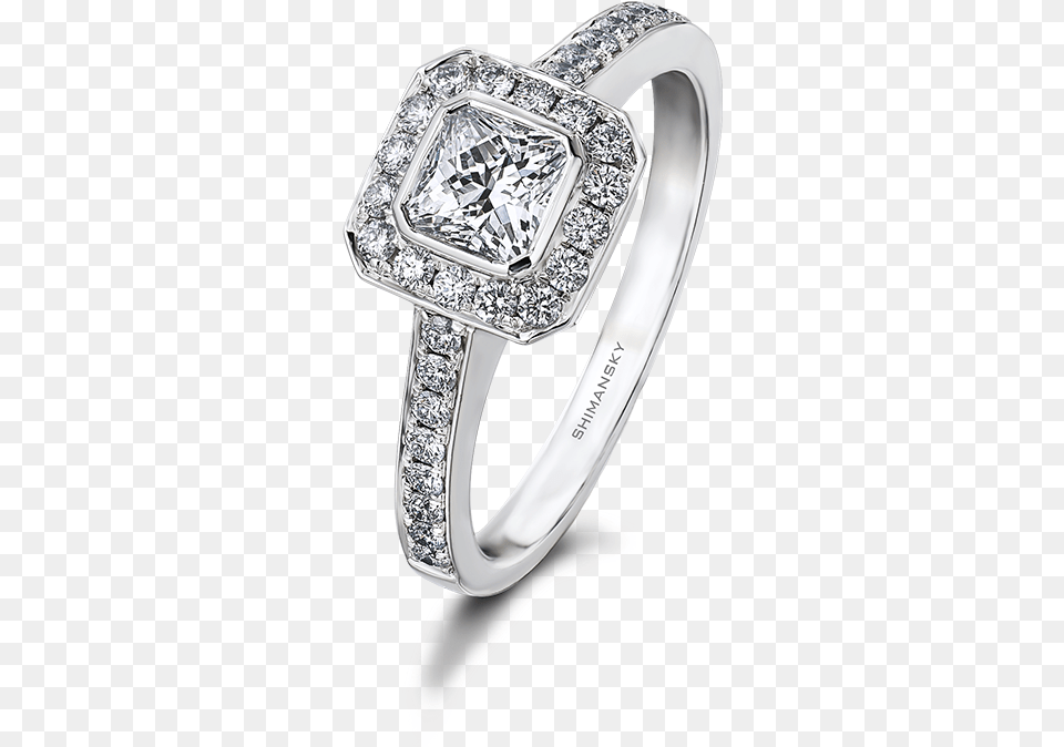 Shimansky My Girl Halo Engagement Ring With Pave Diamonds Girl Ring, Accessories, Diamond, Gemstone, Jewelry Free Png