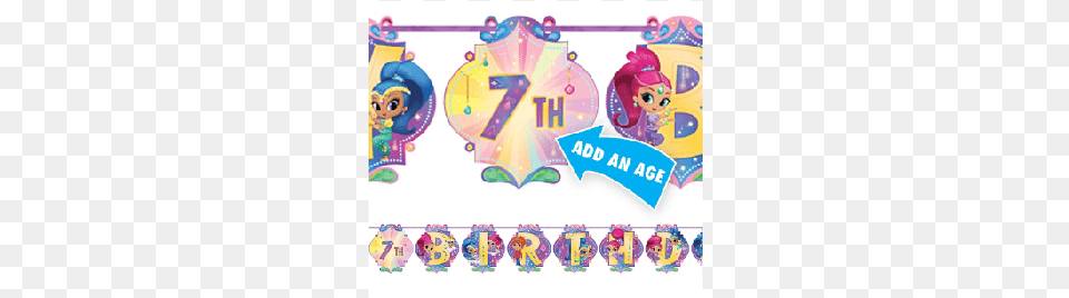 Shimmer And Shine Add An Age Banner Shimmer And Shine Happy Birthday Letter Banner, Indoors Free Png Download