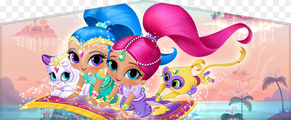 Shimmer And Shine Background, Art, Graphics, Baby, Face Free Png