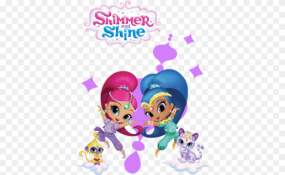 Shimmer And Shine Happy Birthday, Purple, Art, Graphics, People Png Image