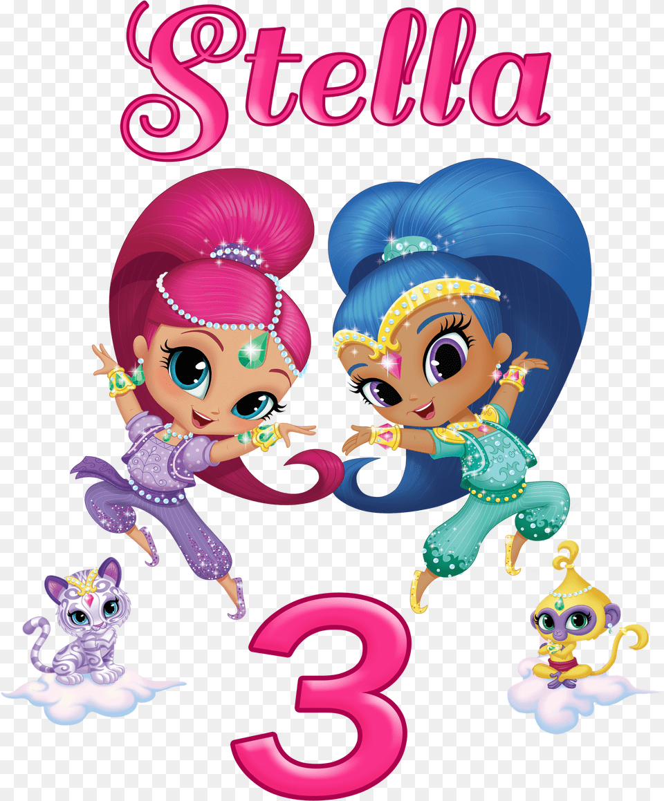 Shimmer And Shine Happy Birthday, Baby, Person, Text, Face Free Transparent Png