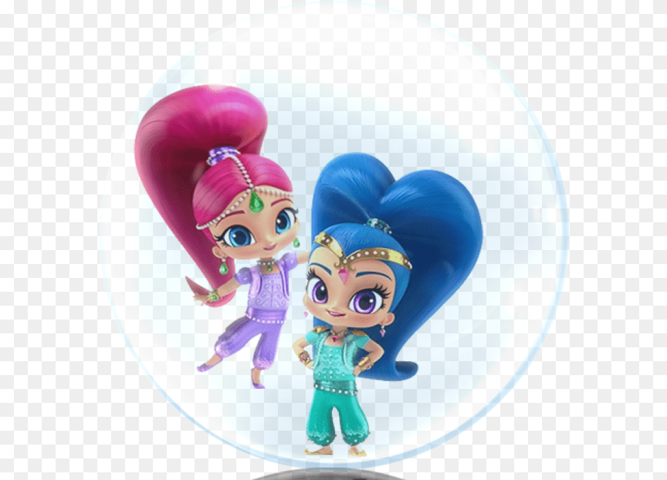 Shimmer And Shine In A Bubble Download, Balloon, Doll, Figurine, Toy Free Png