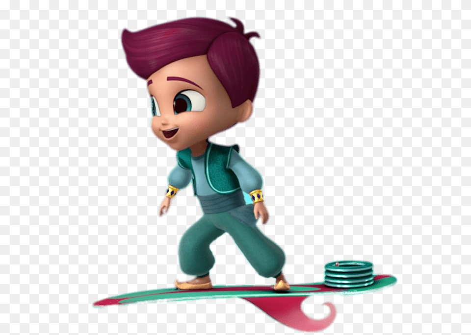 Shimmer And Shine Kaz On Flying Board, Doll, Toy, Cartoon, Elf Free Png Download