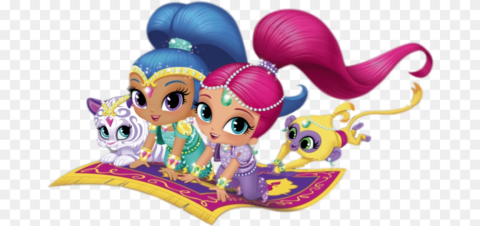 Shimmer And Shine On Flying Carpet Shimmer And Shine Castle, Baby, Person, Face, Head Free Transparent Png