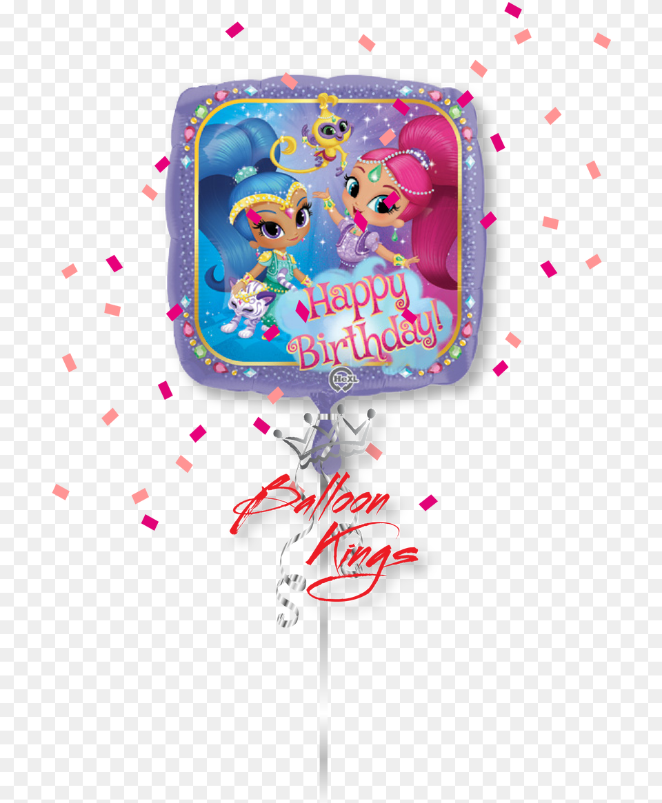 Shimmer And Shine Square Balloon, Baby, Food, Person, Dessert Free Png Download
