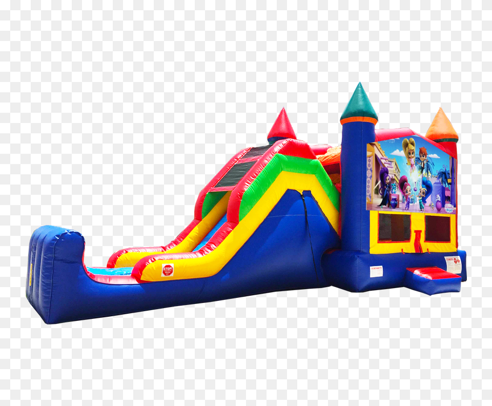 Shimmer And Shine Super Combo In Bouncer Slide Climber, Play Area, Inflatable, Toy, Indoors Free Png