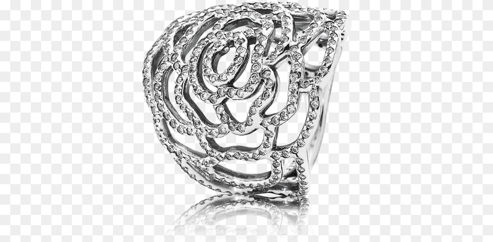 Shimmering Rose Ring Pandora Rose Ring Silver, Accessories, Jewelry, Gemstone, Diamond Free Transparent Png