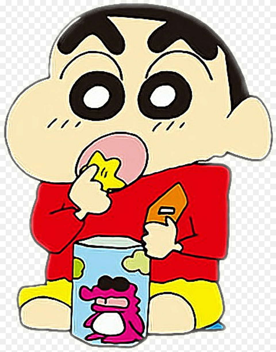 Shin Chan Sticker Black Amp White Hd Baby, Person, Face, Head Free Png Download
