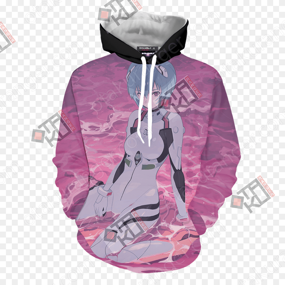 Shin Seiki Evangelion Ayanami Rei 3d Hoodie Pain Hoodie Naruto, Sweatshirt, Clothing, Coat, Sweater Free Png Download