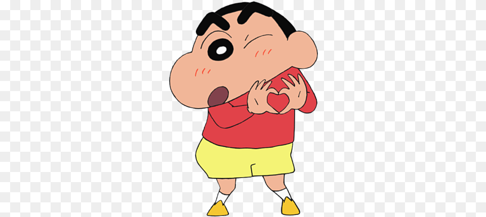 Shinchan Heart Anime Japan Freetoedit Crayon Shin Chan Apps, Baby, Person, Cartoon Free Transparent Png