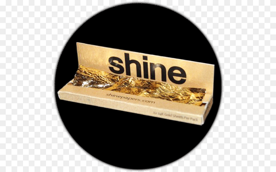 Shine 24k Gold Rolling Papers Label, Box Png