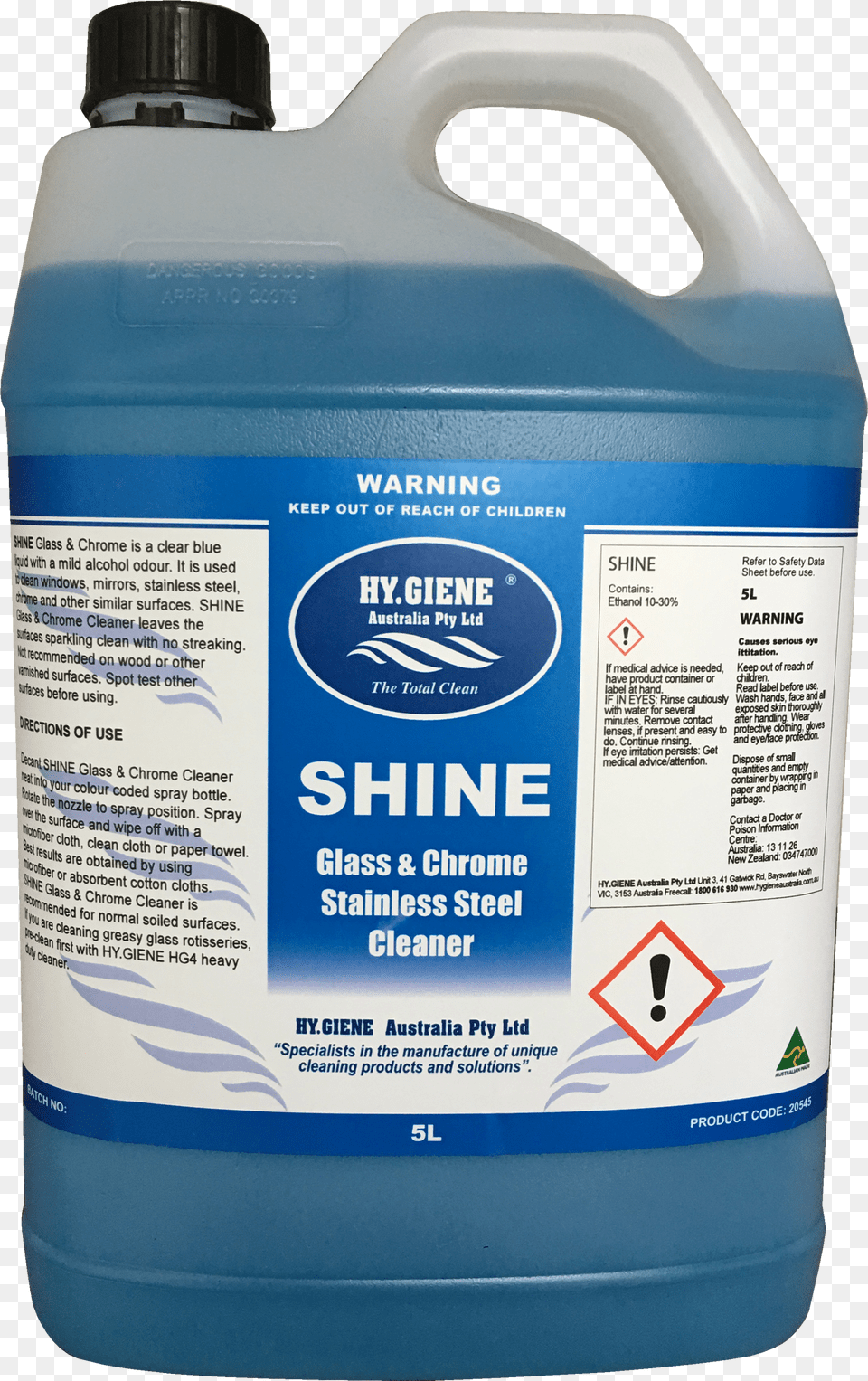 Shine 5l Front Plastic Bottle Free Transparent Png