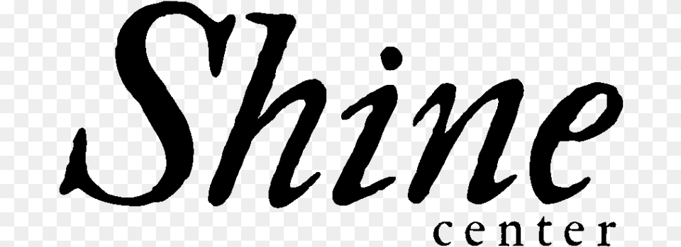 Shine Center Logo Calligraphy, Gray Free Png