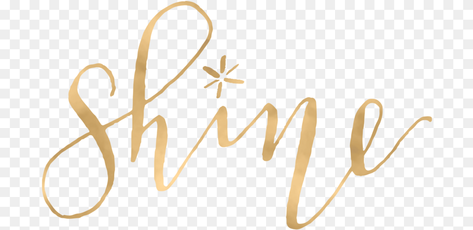 Shine Gold, Handwriting, Text, Calligraphy Png Image