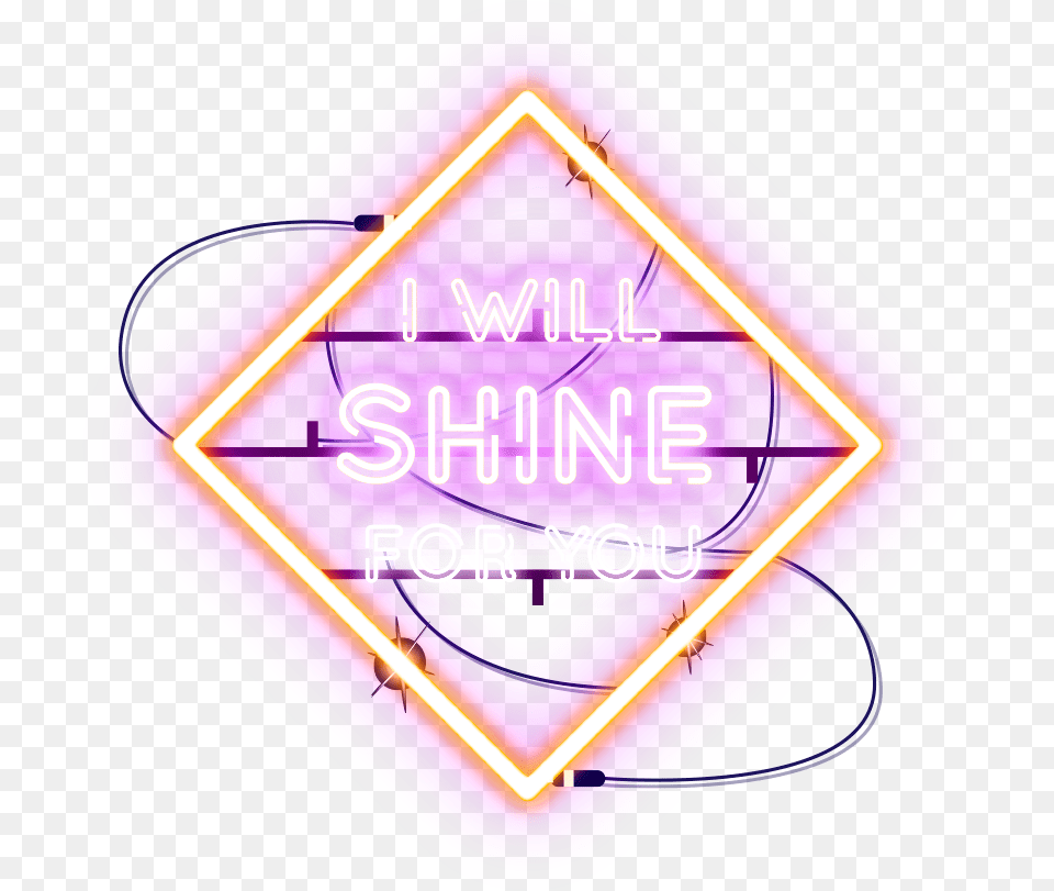 Shine Light Neon Word Text Freetoedit Triangle, Disk Png