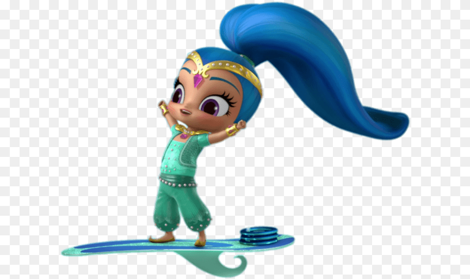 Shine On Flying Board Shimmer And Shine, Figurine, Baby, Person, Face Png